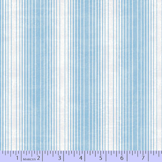 Dance at Dusk - Stripe - White/Light Blue (3-Yard Pack)