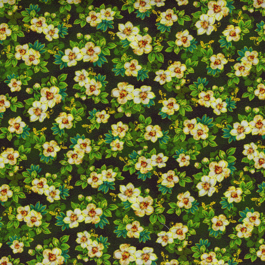 Noel - Mini Floral - Green (3-Yard Pack)