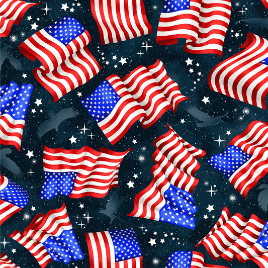 Red White & Blue - Flags and Stars