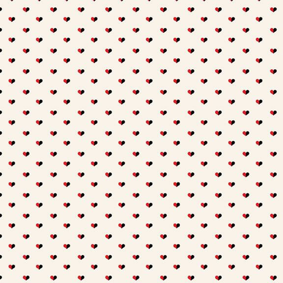 Full House - Split Hearts - Cream (3-Yard Pack)