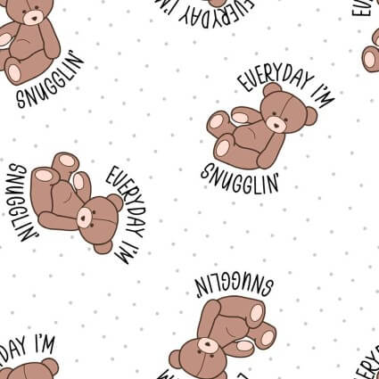 Nursery Flannel - Everyday I'm Snugglin'