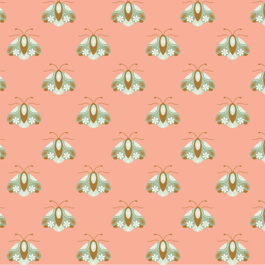 Vintage Charm - Little Moth - Coral