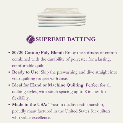 Choice Supreme Batting 80/20 - 93" Wide - By the Yard
