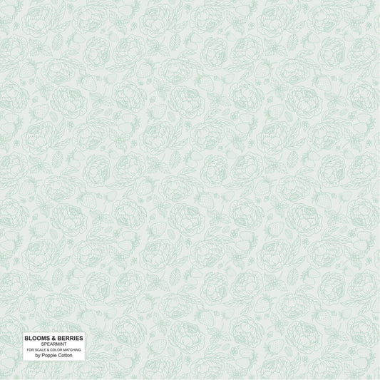 Blooms and Berries - Spearmint Light Green