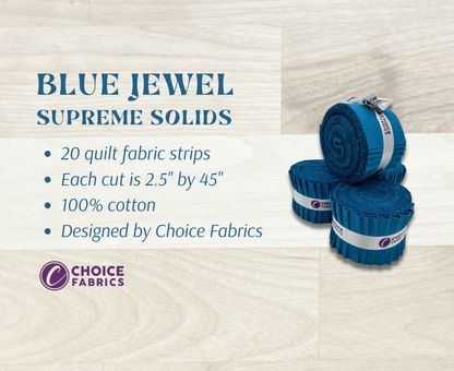 Supreme Solids - 2.5" Roll - Blue Jewel (20 cuts)