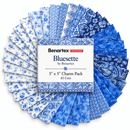 Bluesette by Benartex - 5" x 5" Charm Pack (42 Cuts)