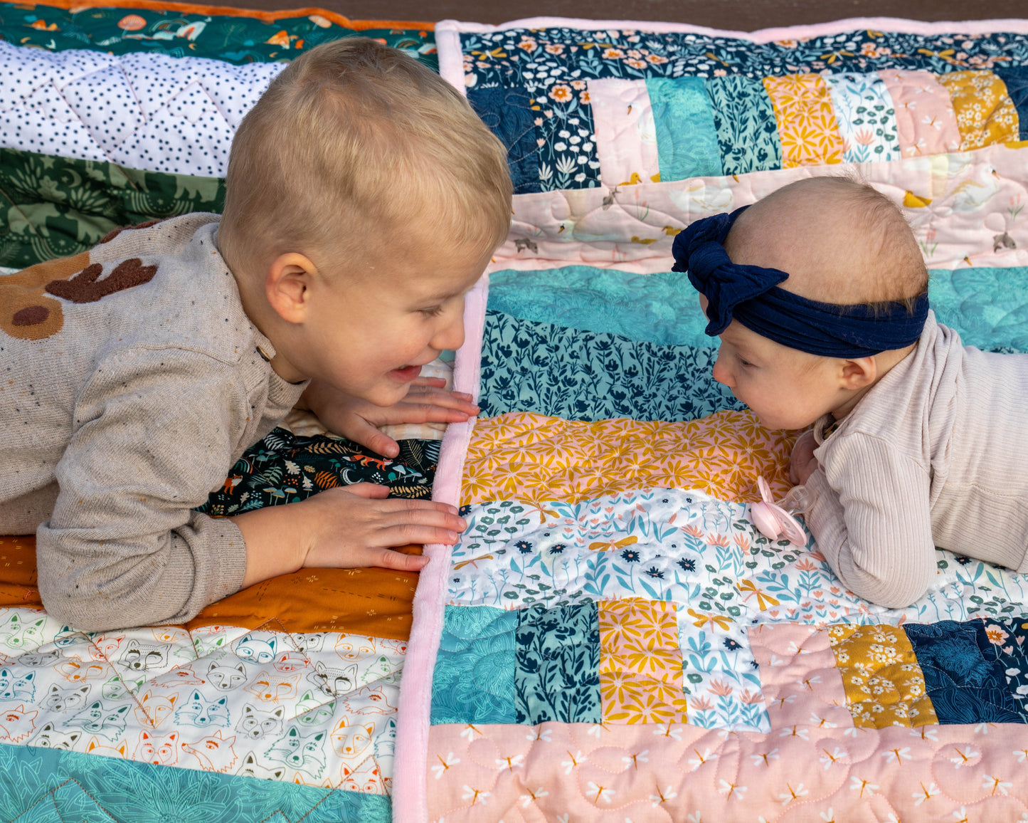 Bricks and Beams Quilt Kit - Timberline