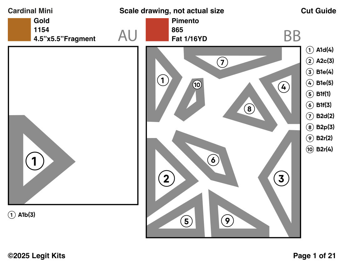 Cardinal Mini Quilt Kit