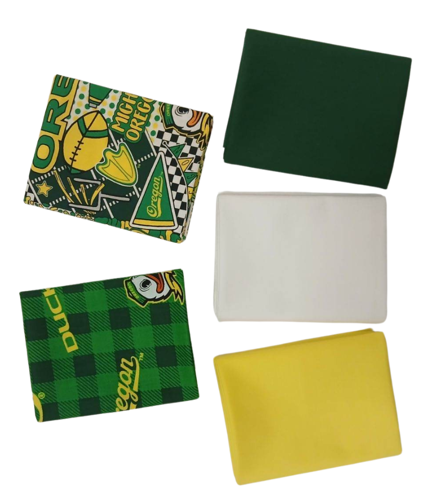 Oregon Ducks - Fat Quarter Bundle - 20 pack (Green & Yellow)