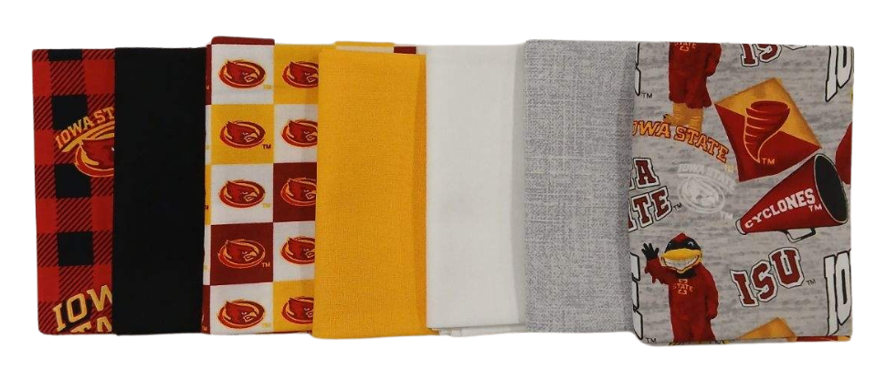 Iowa State Cyclones - Fat Quarter Bundle - 20 pack (Cardinal & Gold)