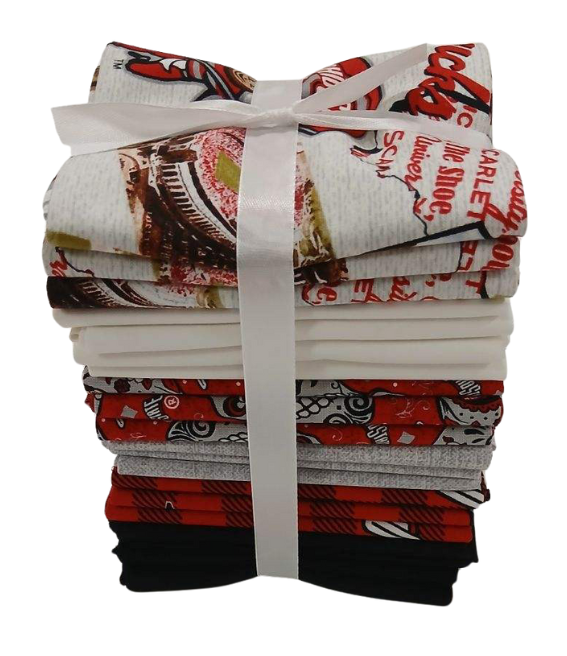 Ohio State Buckeyes - Fat Quarter Bundle - 20 pack (Scarlet & Grey)