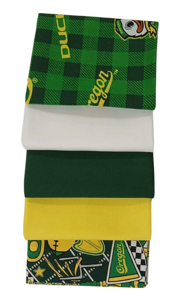 Oregon Ducks - Fat Quarter Bundle - 20 pack (Green & Yellow)