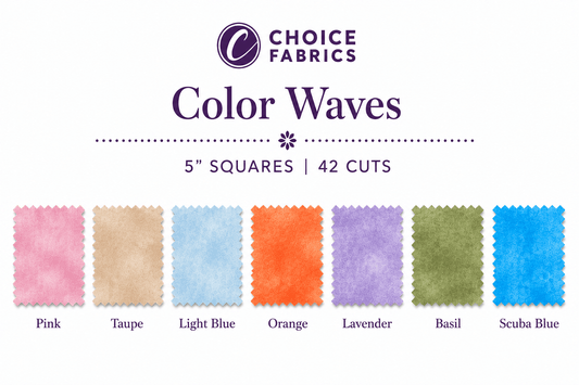 Color Waves - 5x5 Charm Pack - Garden Party (42 Squares)