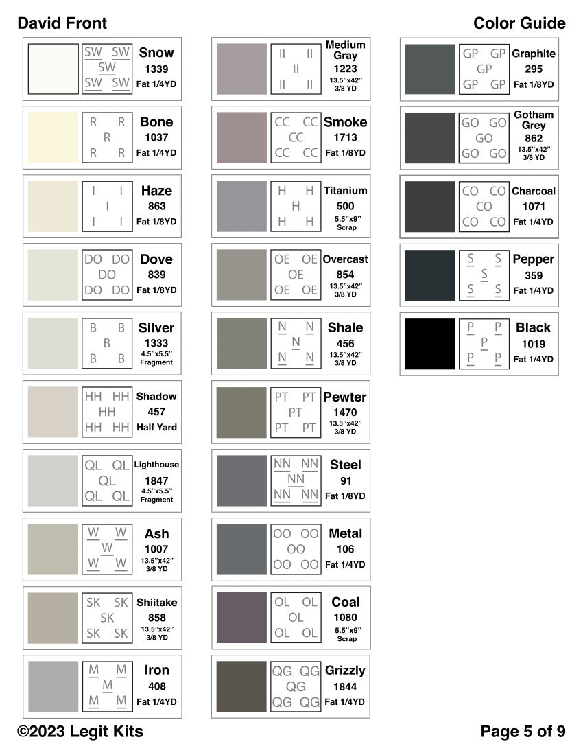 David Front Quilt Kit