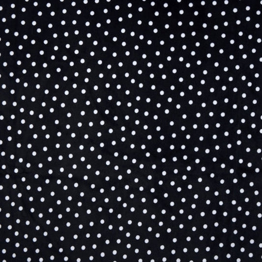 Digital Cuddle Black Dot 58" - 60" Fabric per yard