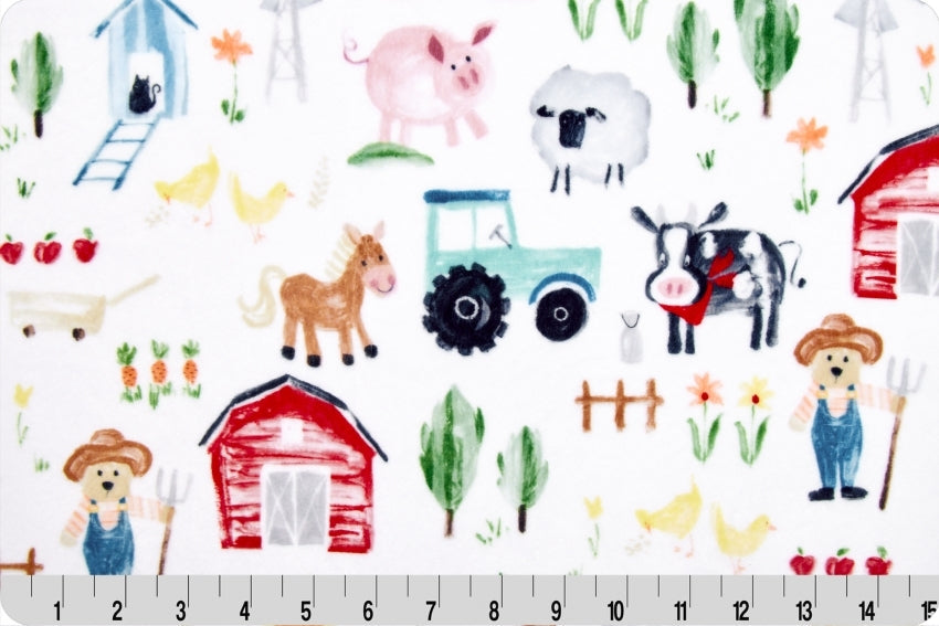 Farmer Ted Digital Cuddle 58/60" Fabric Per Yard