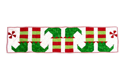 Elf Feet Christmas Table Runner Precut Quilt Kit