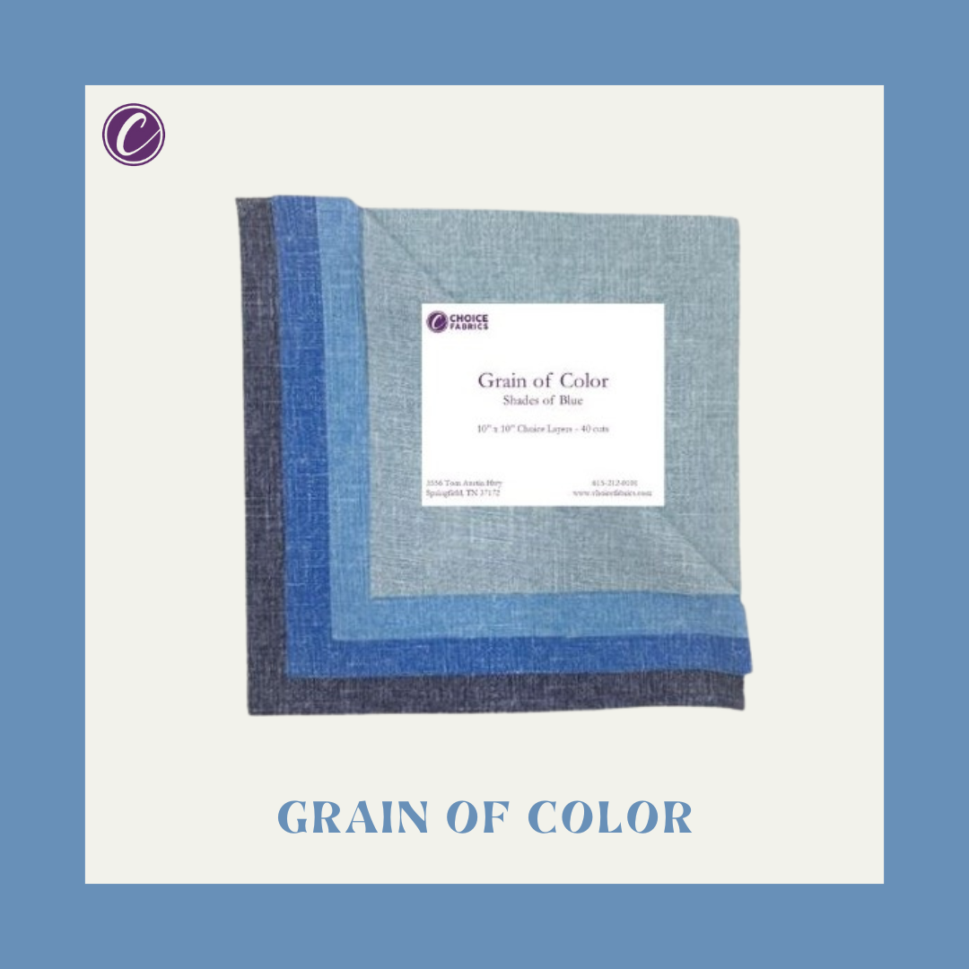 Grain of Color - 10x10 Layers - Shades of Blue (40 Squares)