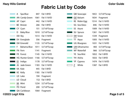 Hazy Hills Central Quilt Kit (CONFETTI)