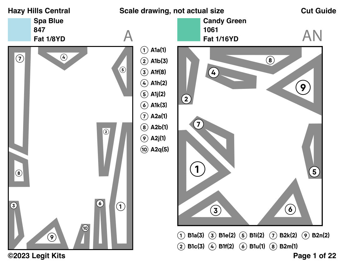 Hazy Hills Central Quilt Kit (CONFETTI)