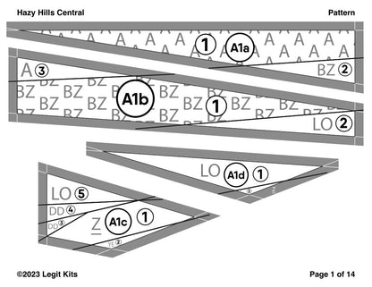 Hazy Hills Central Quilt Kit (CONFETTI)
