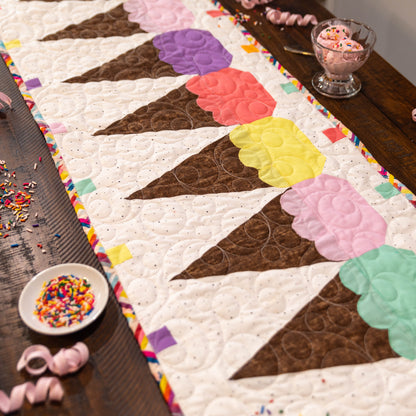 Ice Cream Cones Table Runner Precut Quilt Kit