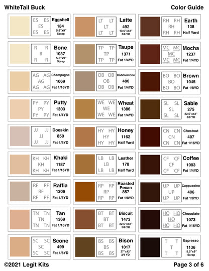 White Tail Buck Quilt Kit