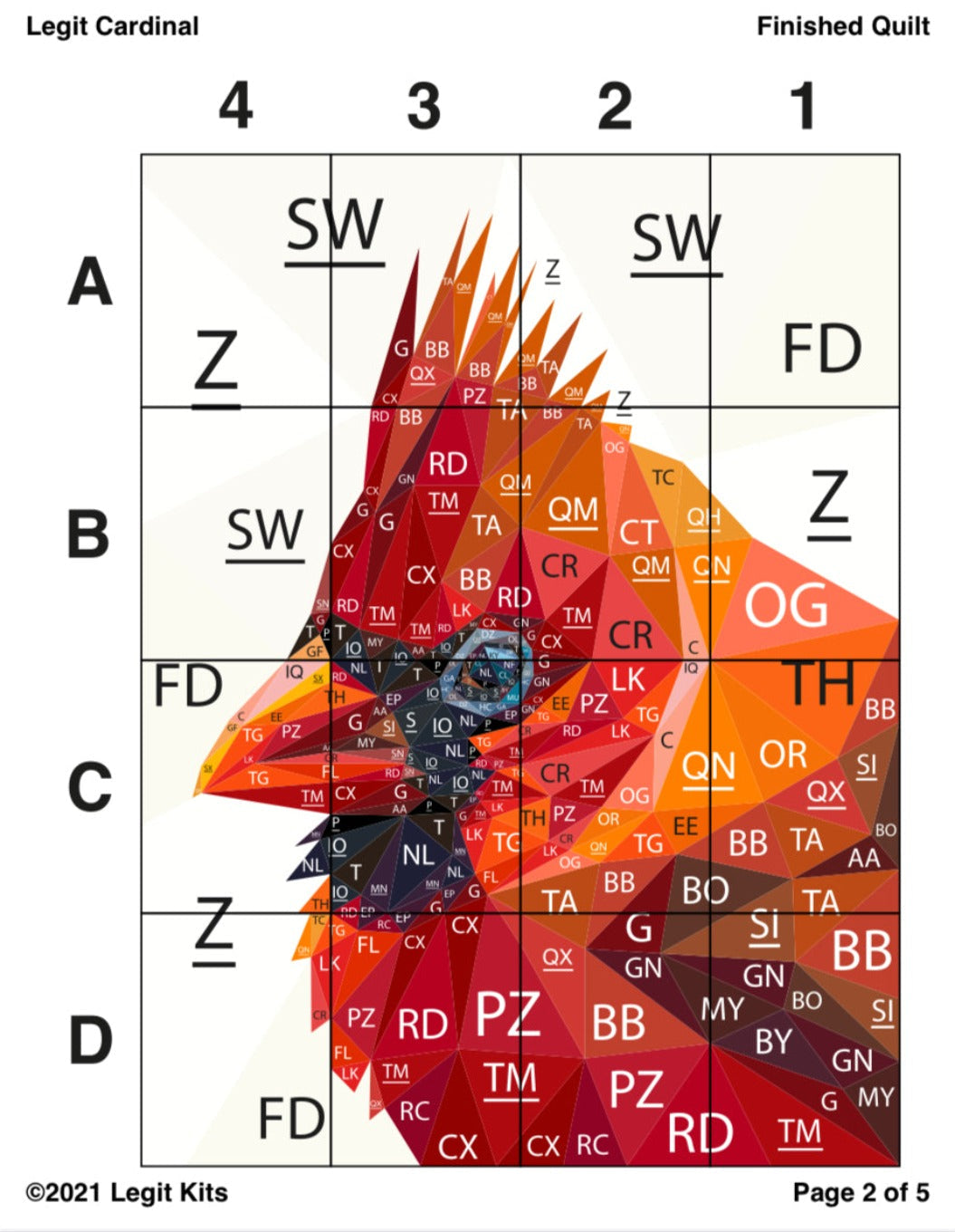 Cardinal Quilt Kit