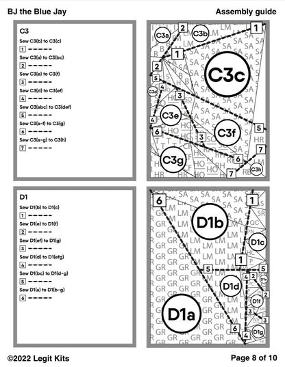 BJ the Blue Jay Quilt Kit