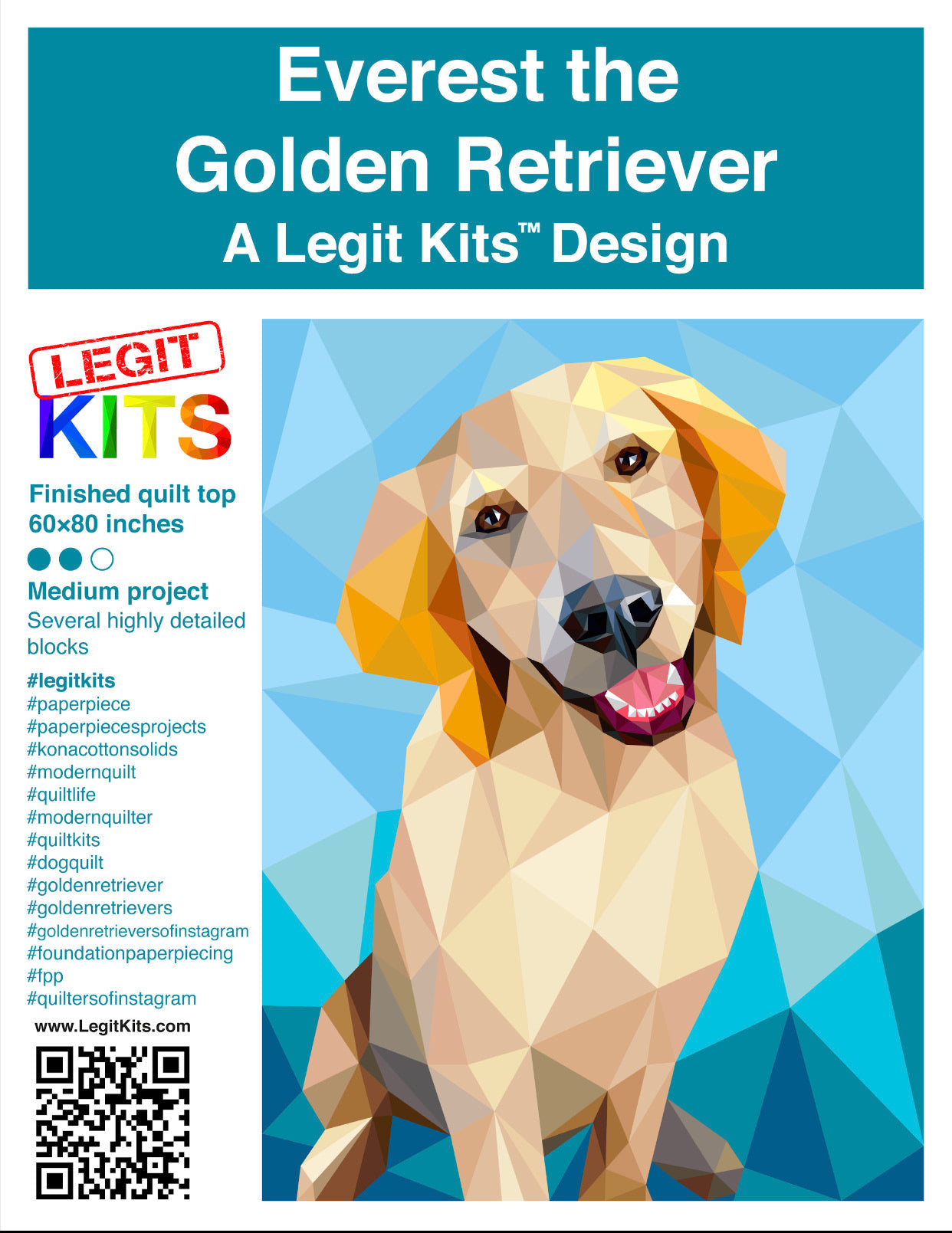 Everest the Retriever Quilt Kit