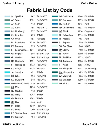 Statue of Liberty Quilt Kit