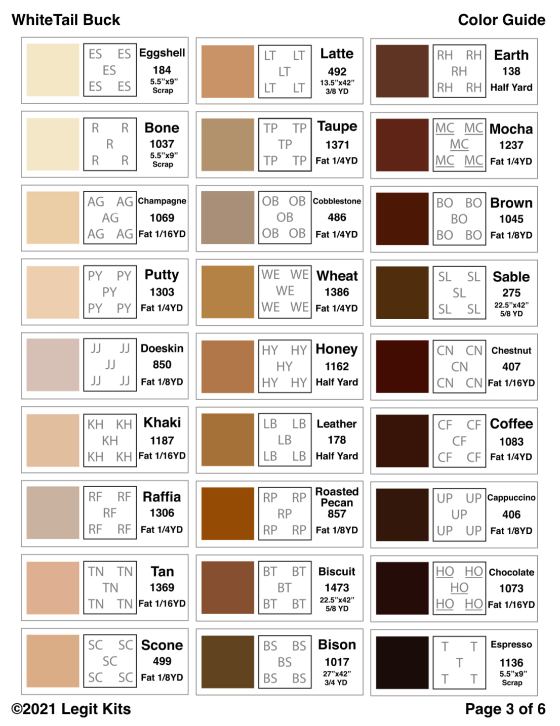 White Tail Buck Pattern