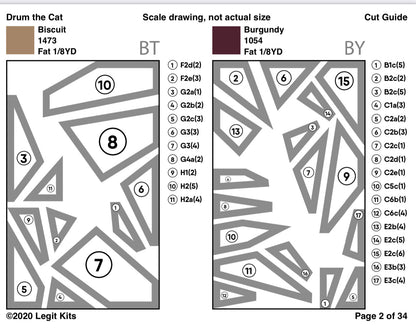 Drum the Cat Quilt Kit