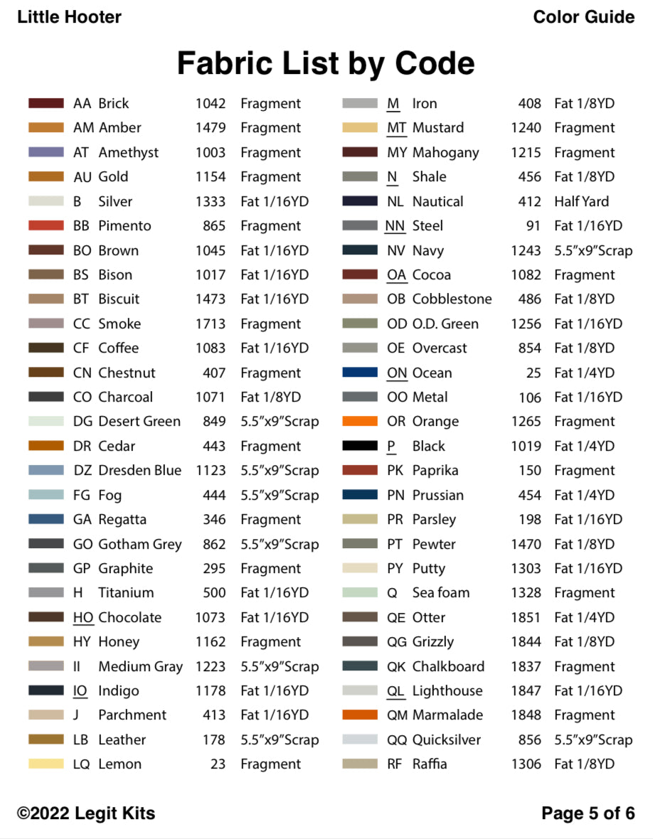 Little Hooter Quilt Kit