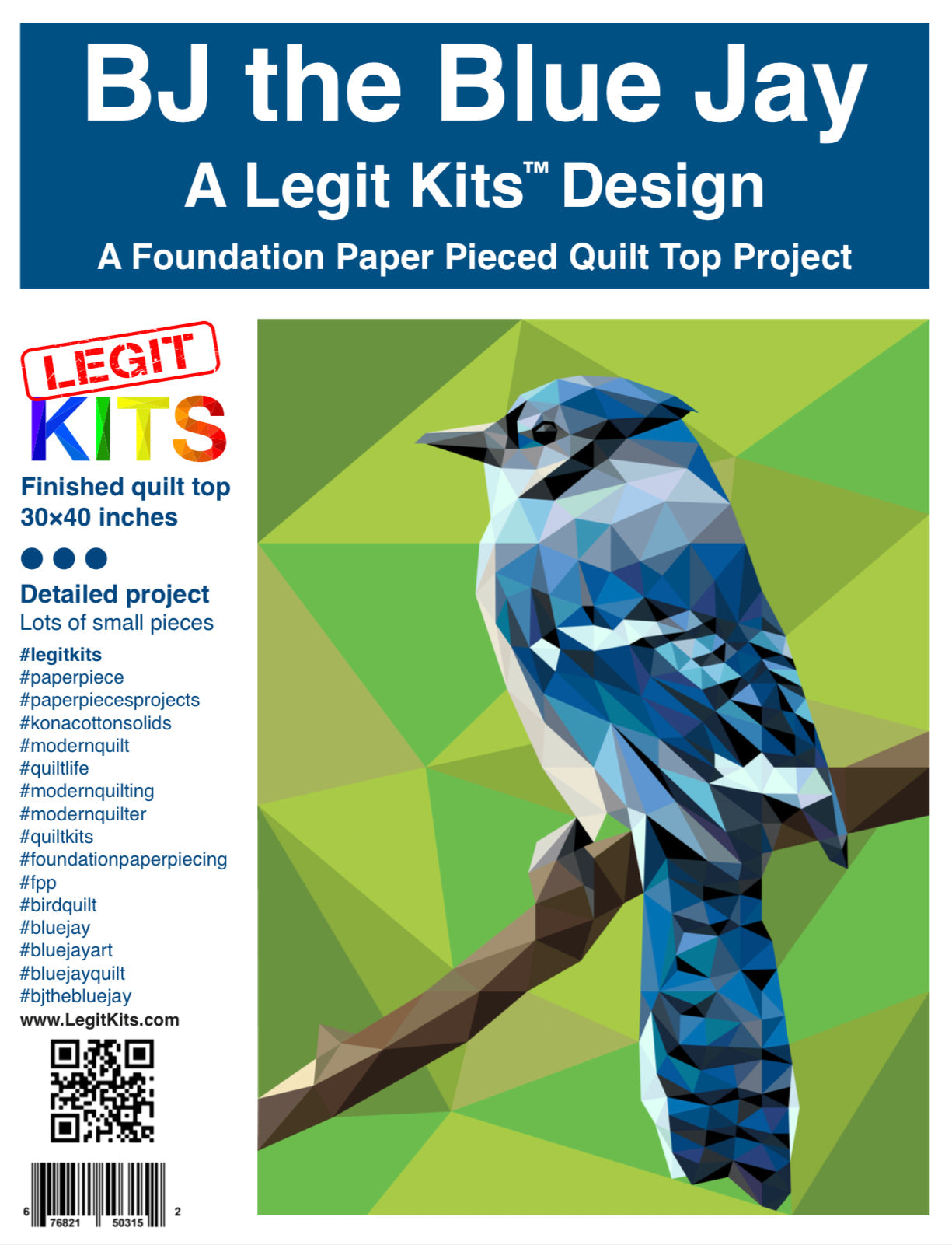 BJ the Blue Jay Pattern