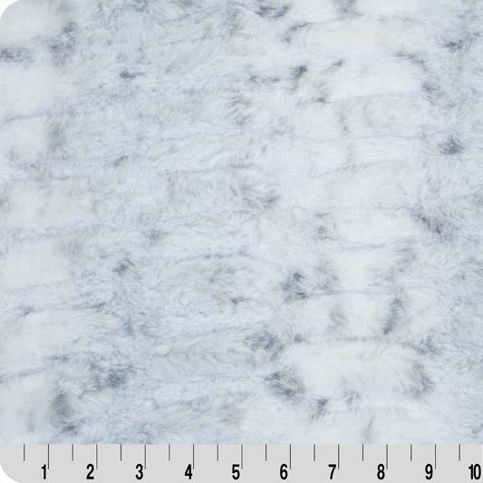 Silver Luxe Cuddle Milan Lynx Fabric per yard