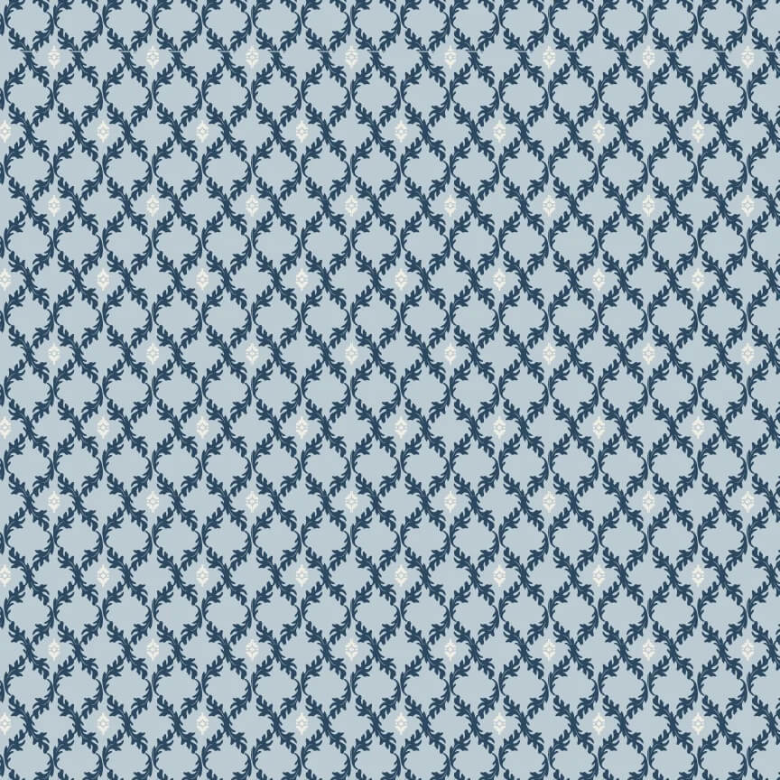 Lakeland Blues - Leafy Diamonds Medium