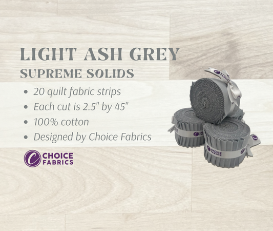 Supreme Solids - 2.5" Roll - Light Ash Grey (20 cuts)