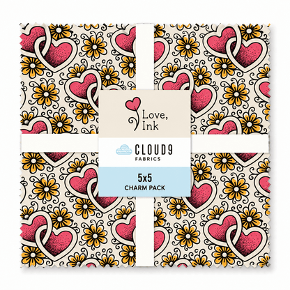 Love, Ink by Cloud9 - 5x5 Charm Pack (42 Squares)