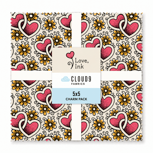 Love, Ink by Cloud9 - 5x5 Charm Pack (42 Squares)