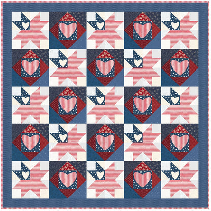 Love of Liberty Quilt Pattern - Paper Print Version, Mailed