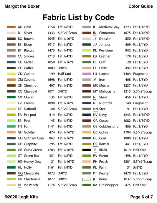 Margot the Boxer Quilt Kit