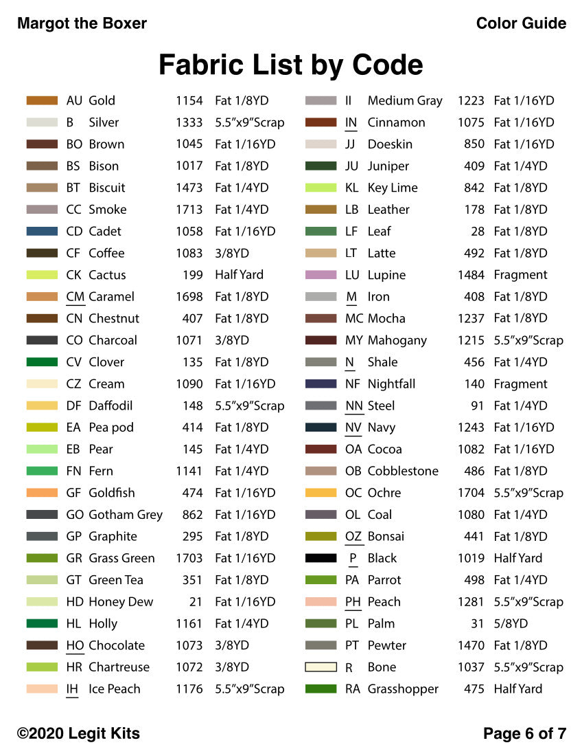 Margot the Boxer Pattern