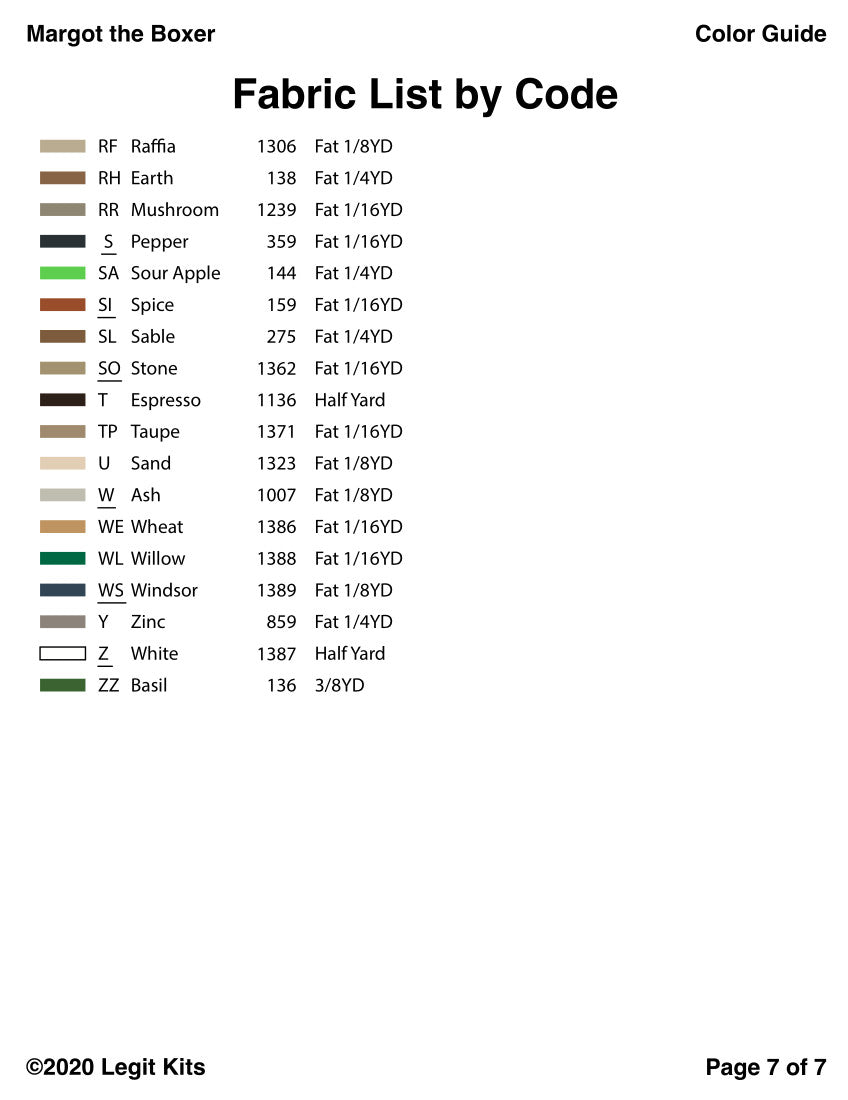 Margot the Boxer Pattern