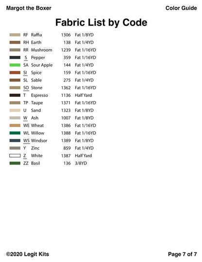 Margot the Boxer Pattern