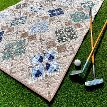 Match Play Argyle Golf Quilt Pattern - Paper Print Version