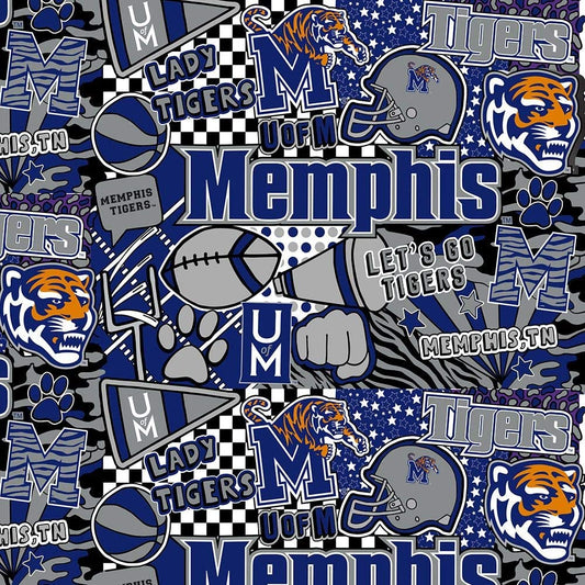 Memphis Tigers - Pop Art (3-Yard Pack)