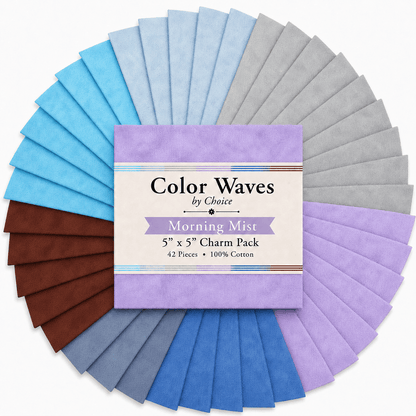 Color Waves Morning Mist 5" x 5" Charm Pack - 42 Squares