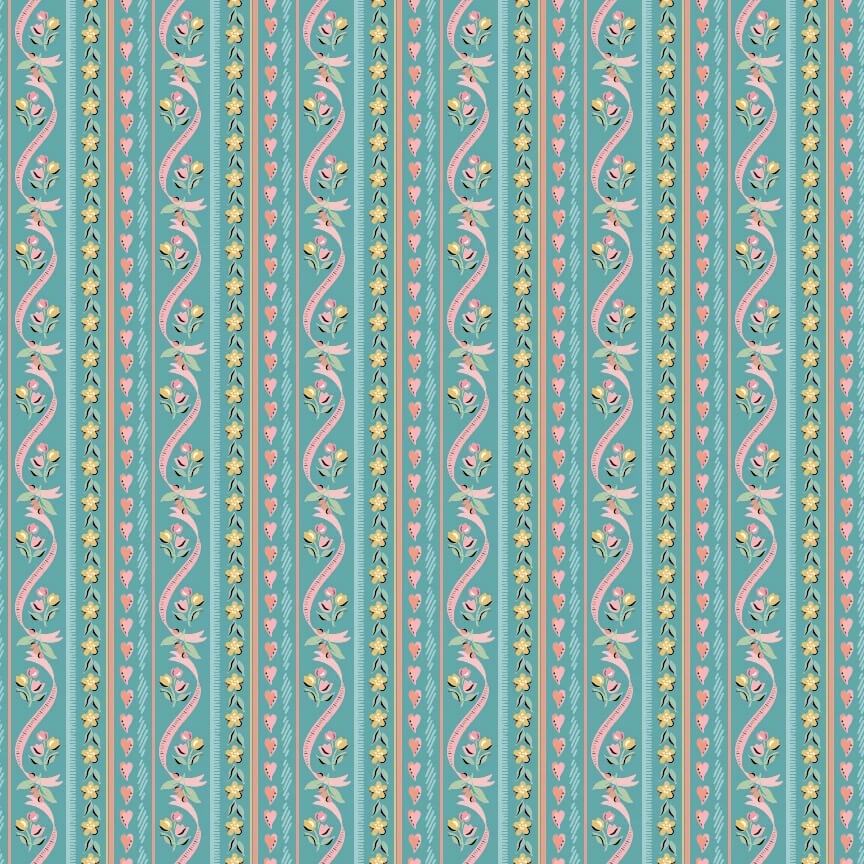 Granny's Sewing Room - Pillow Ticking - Blue