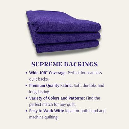 Grain of Color 108" Supreme Backings - Purple